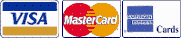 We accept Visa, MasterCard and American Express
